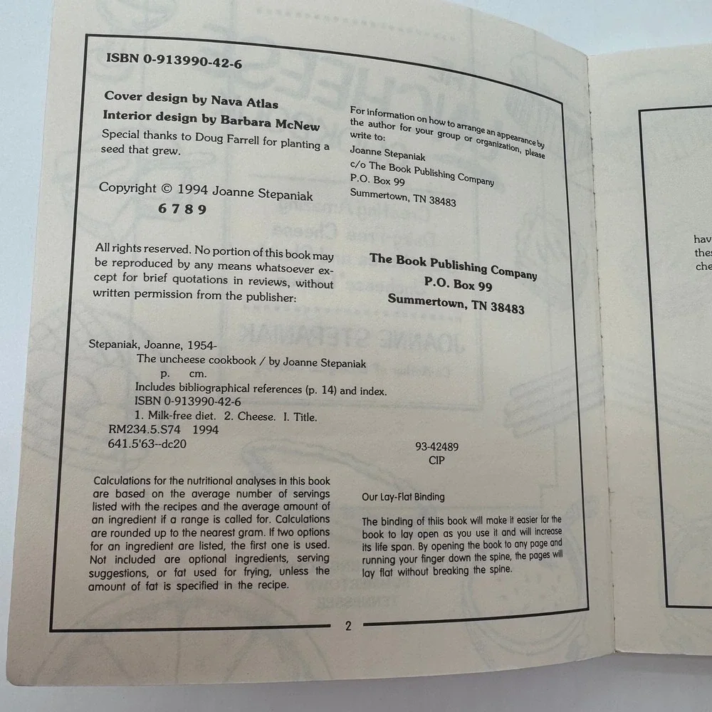 N/A uncheese cookbook